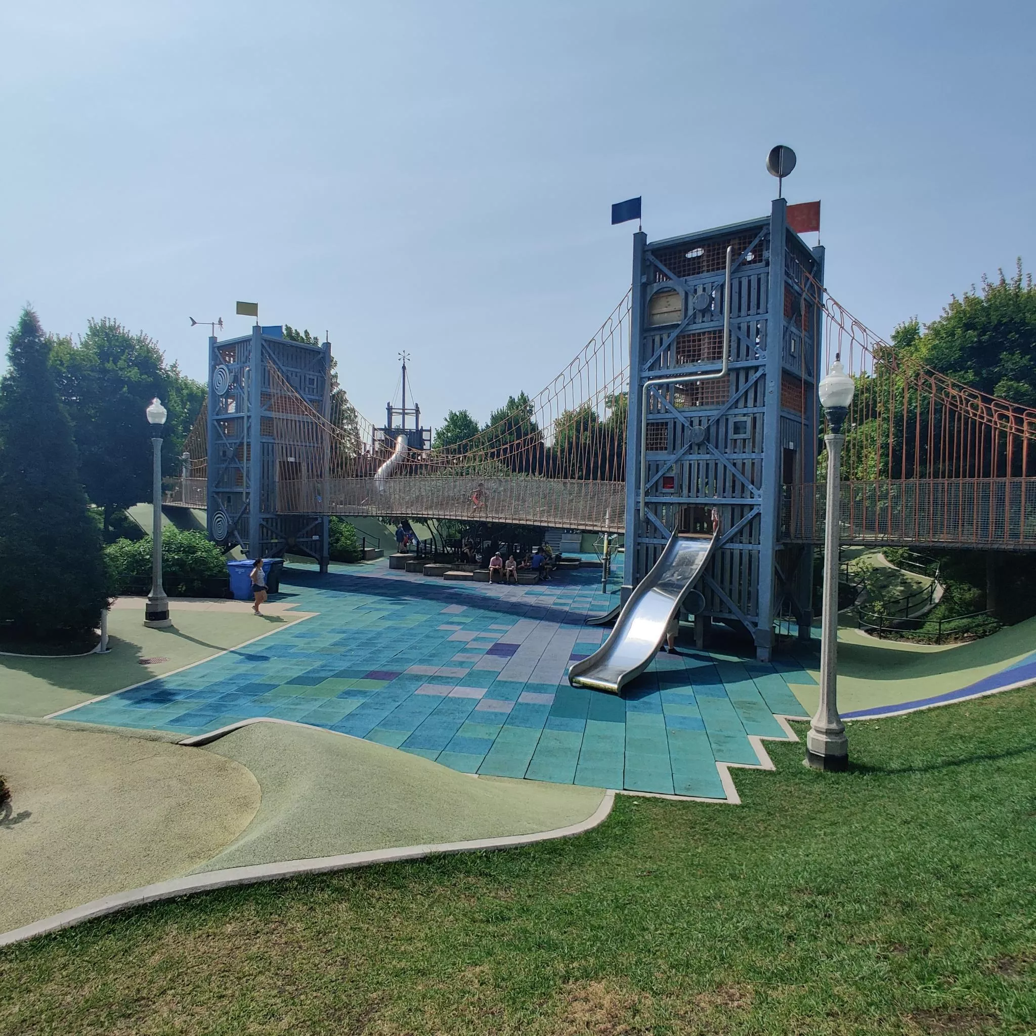 Bridge playground in Millenium Park.