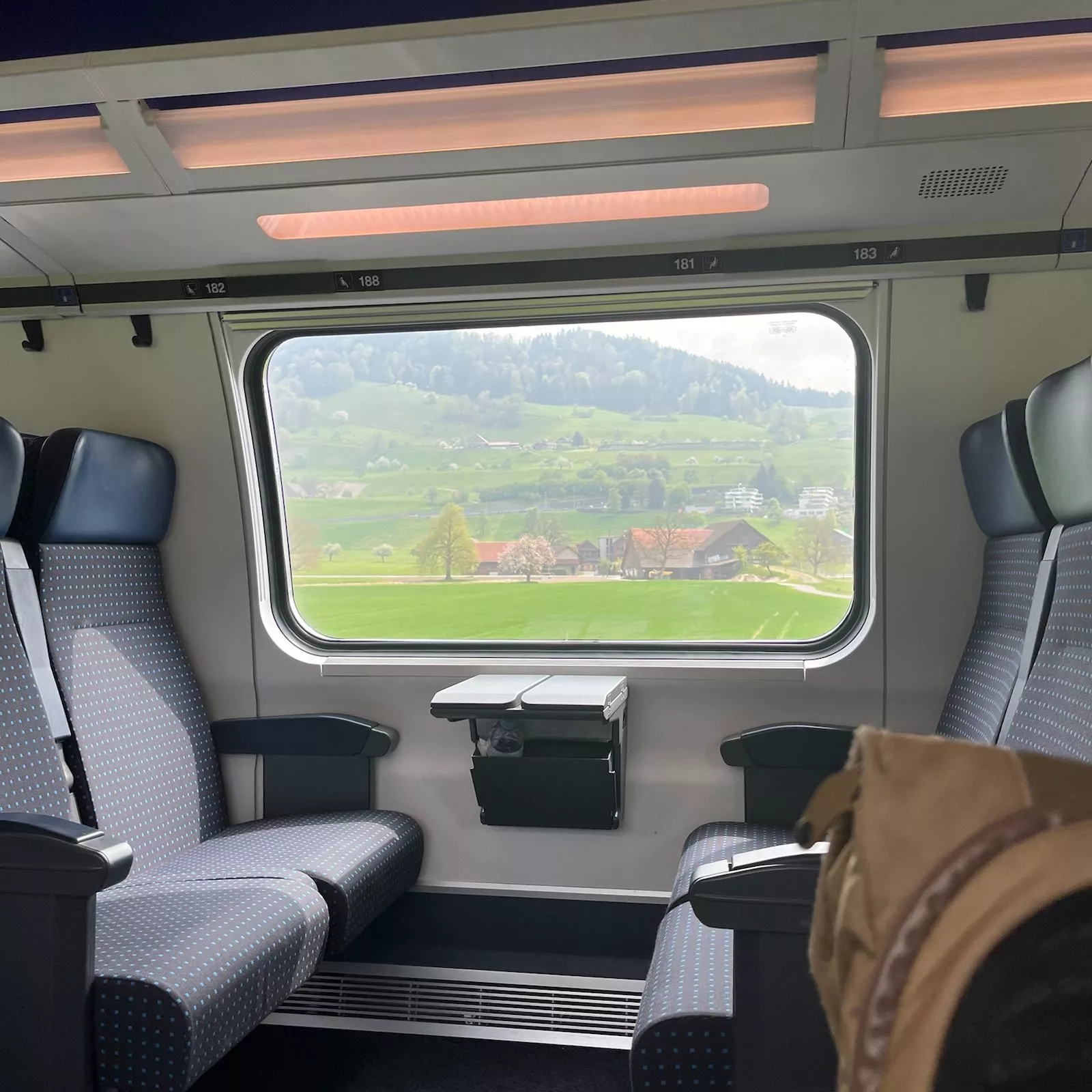Train from Zurich to Lucerne.