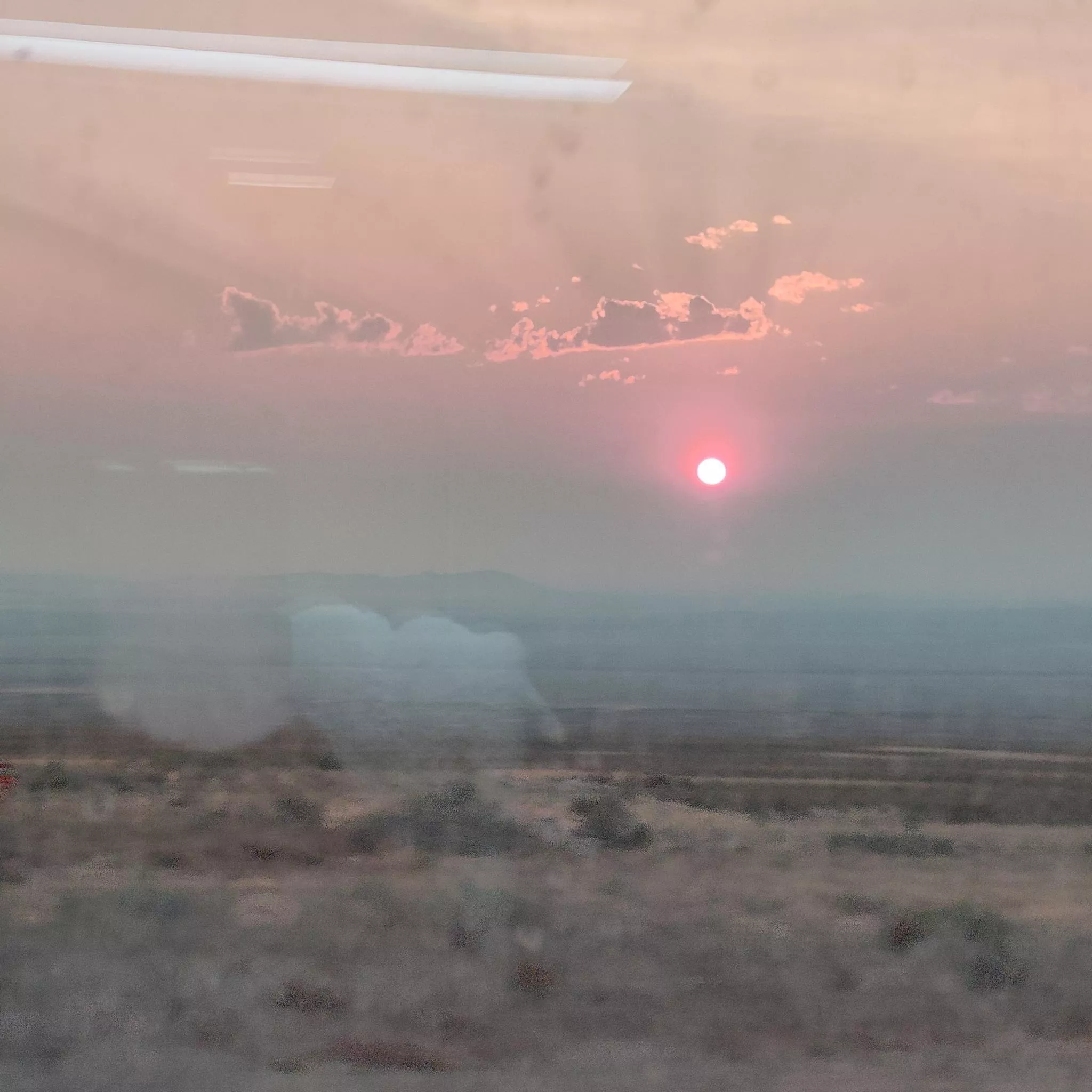 Blood sun rising over Utah